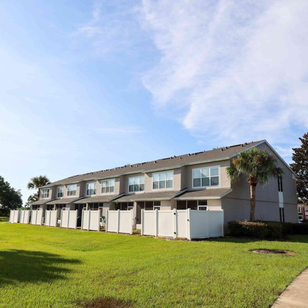 exterior view of roofs on multi-family townhome development